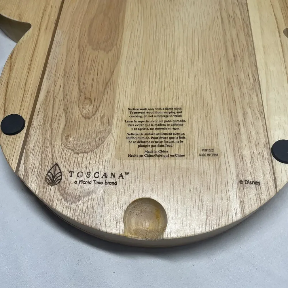 Disney’s Mickey Mouse Head Shaped Wooden Cheese Board Toscana Charcuterie